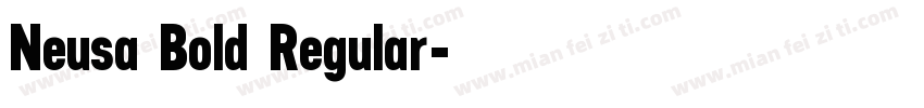 Neusa Bold Regular字体转换